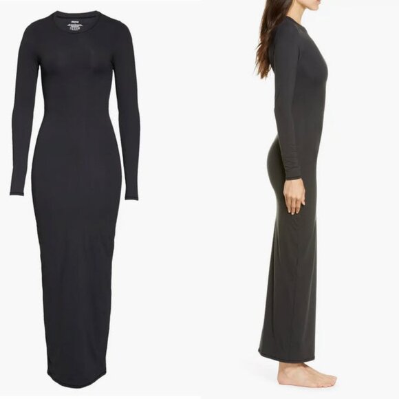 SKIMS Fits Everybody Crew Neck Long Sleeve Dress Sz XL - Picture 2 of 11